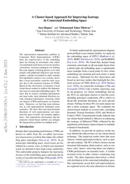 A Cluster-based Approach for Improving Isotropy in Contextual Embedding
  Space