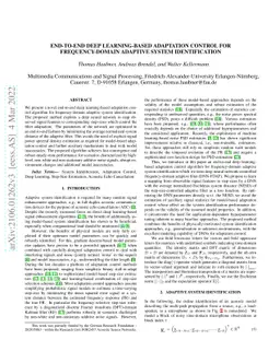 End-To-End Deep Learning-Based Adaptation Control for Frequency-Domain
  Adaptive System Identification