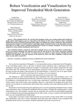 Robust Voxelization and Visualization by Improved Tetrahedral Mesh
  Generation