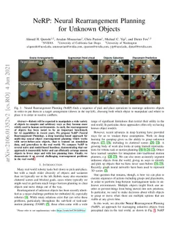 NeRP: Neural Rearrangement Planning for Unknown Objects