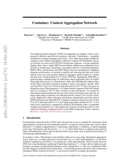 Container: Context Aggregation Network