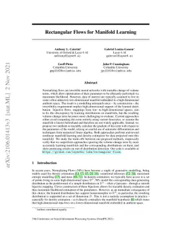 Rectangular Flows for Manifold Learning