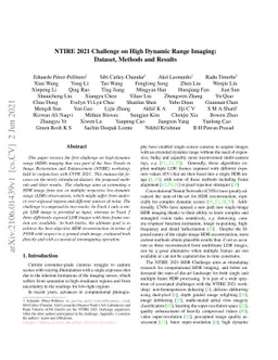 NTIRE 2021 Challenge on High Dynamic Range Imaging: Dataset, Methods and
  Results