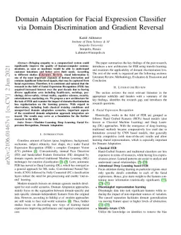 Domain Adaptation for Facial Expression Classifier via Domain
  Discrimination and Gradient Reversal