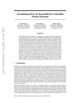 Normalizing Flows for Knockoff-free Controlled Feature Selection