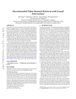 Deconfounded Video Moment Retrieval with Causal Intervention
