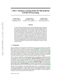 SIMLR: Machine Learning inside the SIR model for COVID-19 Forecasting