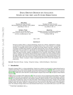 Data-Driven Design-by-Analogy: State of the Art and Future Directions