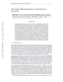 Exploring Memorization in Adversarial Training