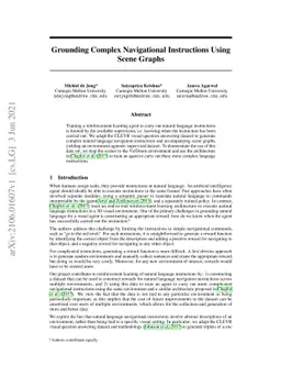 Grounding Complex Navigational Instructions Using Scene Graphs