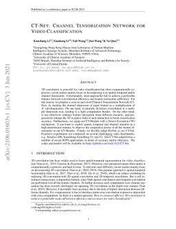 CT-Net: Channel Tensorization Network for Video Classification