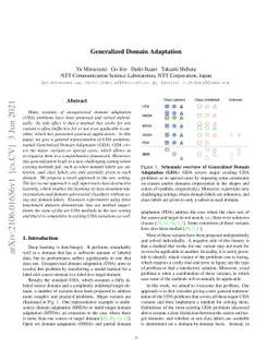 Generalized Domain Adaptation
