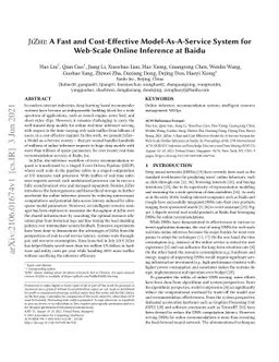 JIZHI: A Fast and Cost-Effective Model-As-A-Service System for Web-Scale
  Online Inference at Baidu