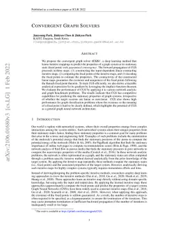 Convergent Graph Solvers