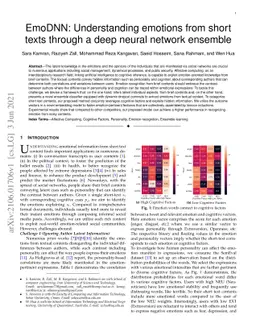 EmoDNN: Understanding emotions from short texts through a deep neural
  network ensemble