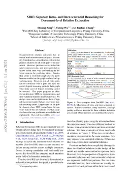 SIRE: Separate Intra- and Inter-sentential Reasoning for Document-level
  Relation Extraction