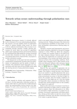 Towards urban scenes understanding through polarization cues