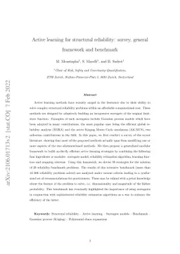 Active learning for structural reliability: survey, general framework
  and benchmark