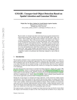 GMAIR: Unsupervised Object Detection Based on Spatial Attention and
  Gaussian Mixture