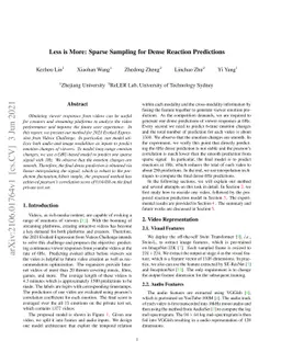 Less is More: Sparse Sampling for Dense Reaction Predictions