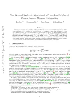 Near Optimal Stochastic Algorithms for Finite-Sum Unbalanced
  Convex-Concave Minimax Optimization