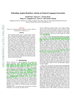 Defending Against Backdoor Attacks in Natural Language Generation