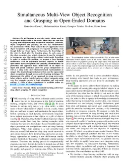 Simultaneous Multi-View Object Recognition and Grasping in Open-Ended
  Domains