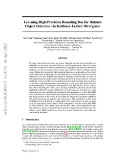 Learning High-Precision Bounding Box for Rotated Object Detection via
  Kullback-Leibler Divergence