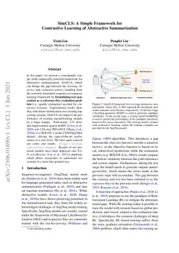 SimCLS: A Simple Framework for Contrastive Learning of Abstractive
  Summarization