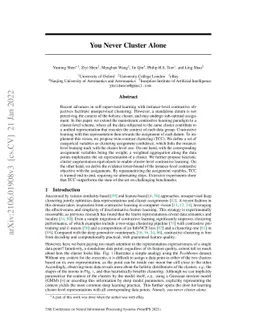 You Never Cluster Alone