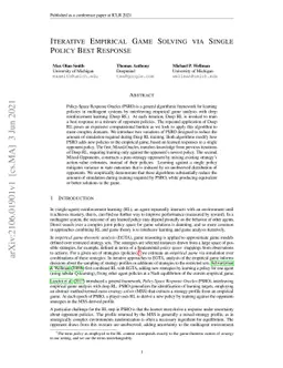 Iterative Empirical Game Solving via Single Policy Best Response