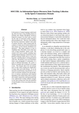 SOCCER: An Information-Sparse Discourse State Tracking Collection in the
  Sports Commentary Domain