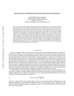 Nonlinear Matrix Approximation with Radial Basis Function Components