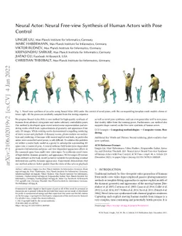 Neural Actor: Neural Free-view Synthesis of Human Actors with Pose
  Control