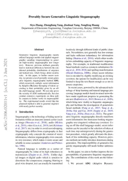 Provably Secure Generative Linguistic Steganography