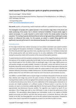 Least-squares fitting of Gaussian spots on graphics processing units