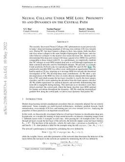 Neural Collapse Under MSE Loss: Proximity to and Dynamics on the Central
  Path