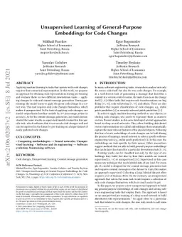 Unsupervised Learning of General-Purpose Embeddings for Code Changes