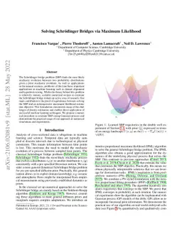Solving Schrödinger Bridges via Maximum Likelihood