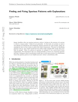 Finding and Fixing Spurious Patterns with Explanations