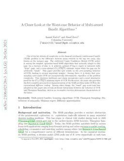 A Closer Look at the Worst-case Behavior of Multi-armed Bandit
  Algorithms