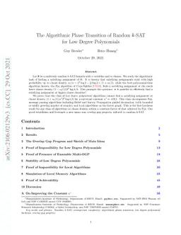 The Algorithmic Phase Transition of Random $k$-SAT for Low Degree
  Polynomials