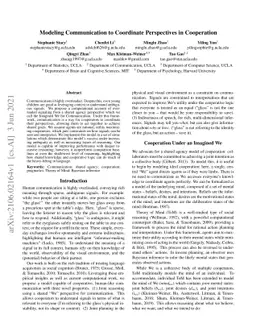 Modeling Communication to Coordinate Perspectives in Cooperation