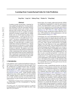 Learning from Counterfactual Links for Link Prediction