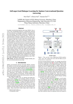 Self-supervised Dialogue Learning for Spoken Conversational Question
  Answering