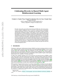 Celebrating Diversity in Shared Multi-Agent Reinforcement Learning