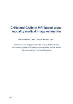 CNNs and GANs in MRI-based cross-modality medical image estimation