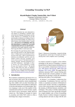 Grounding 'Grounding' in NLP