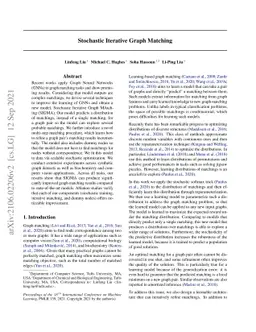 Stochastic Iterative Graph Matching