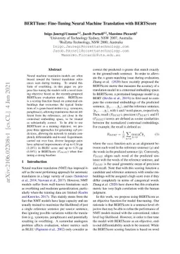 BERTTune: Fine-Tuning Neural Machine Translation with BERTScore